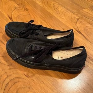 Black vans. Worn maybe 5 times and have been sitting in the back of my closet!